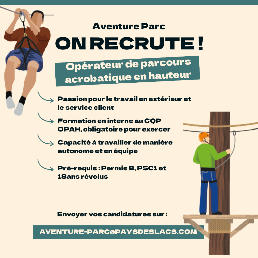 recrutement aventure parc